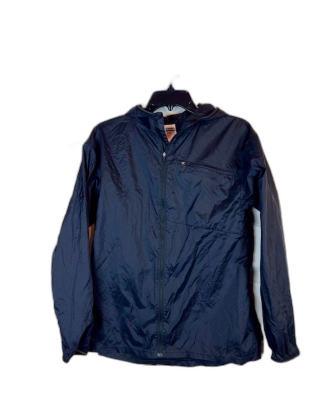 Gymshark Windbreaker Full Zip Hooded Jacket Black Small Lightweight Running